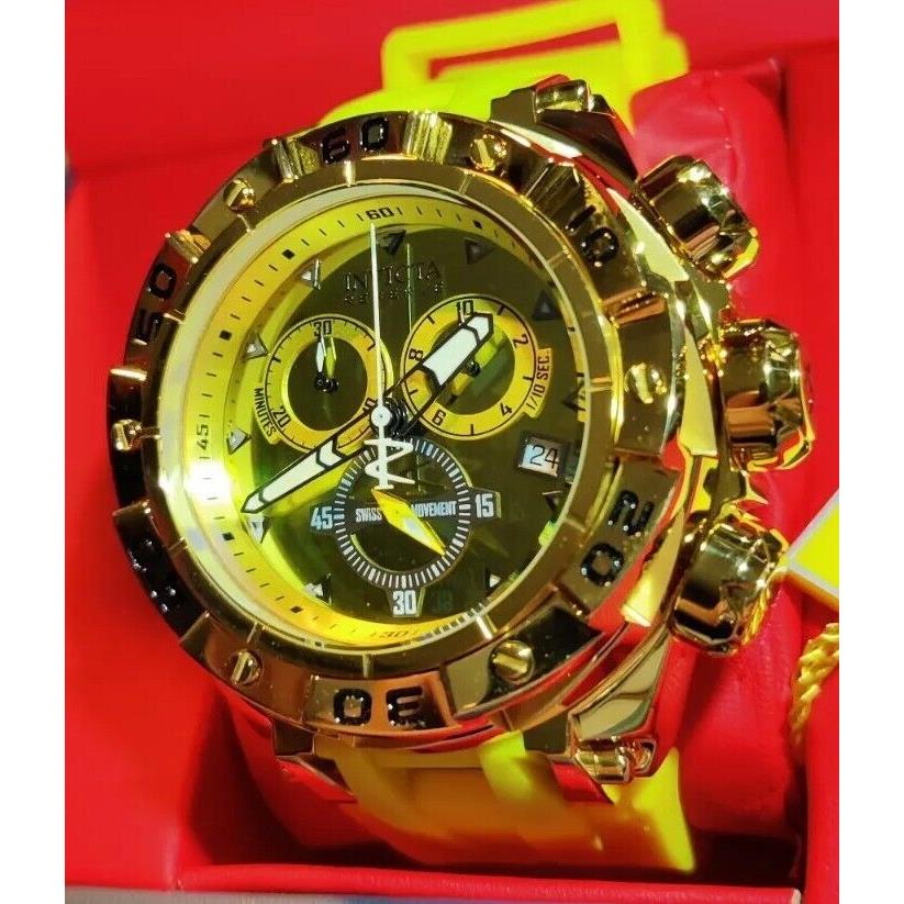 Invicta Ripsaw Reserve Swiss Automatic Men`s Watch - 52.7mm Yellow Rubber Band