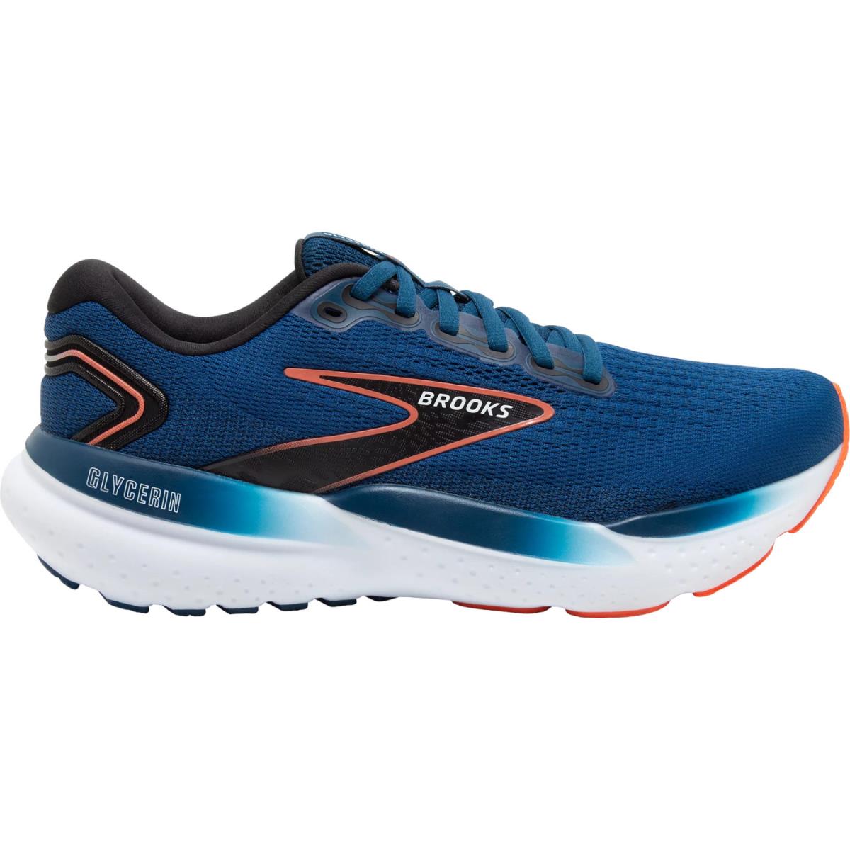 Brooks Glycerin 21 Men`s Running Shoes All Colors US Sizes 7-14 - Blue Opal/Black/Nasturtium