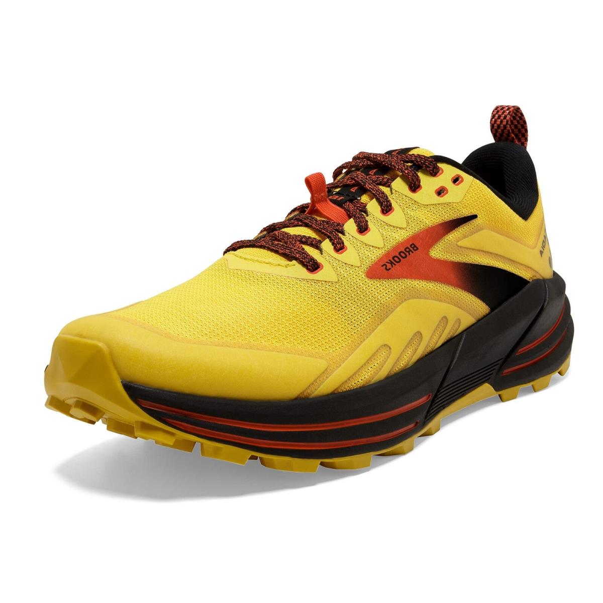 Brooks Men`s Cascadia 16 Trail US 11 Yellow/black/grenadine 110376-745 - Yellow/Black/Grenadine