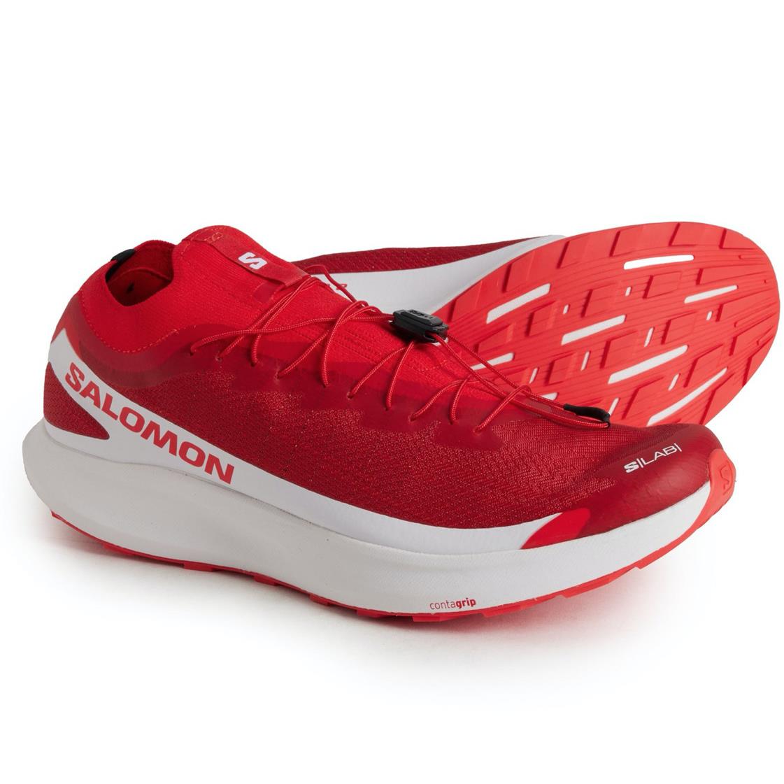 Salomon Men`s Pulsar 2 Trail Running Shoes - Fiery Red/Fird/White