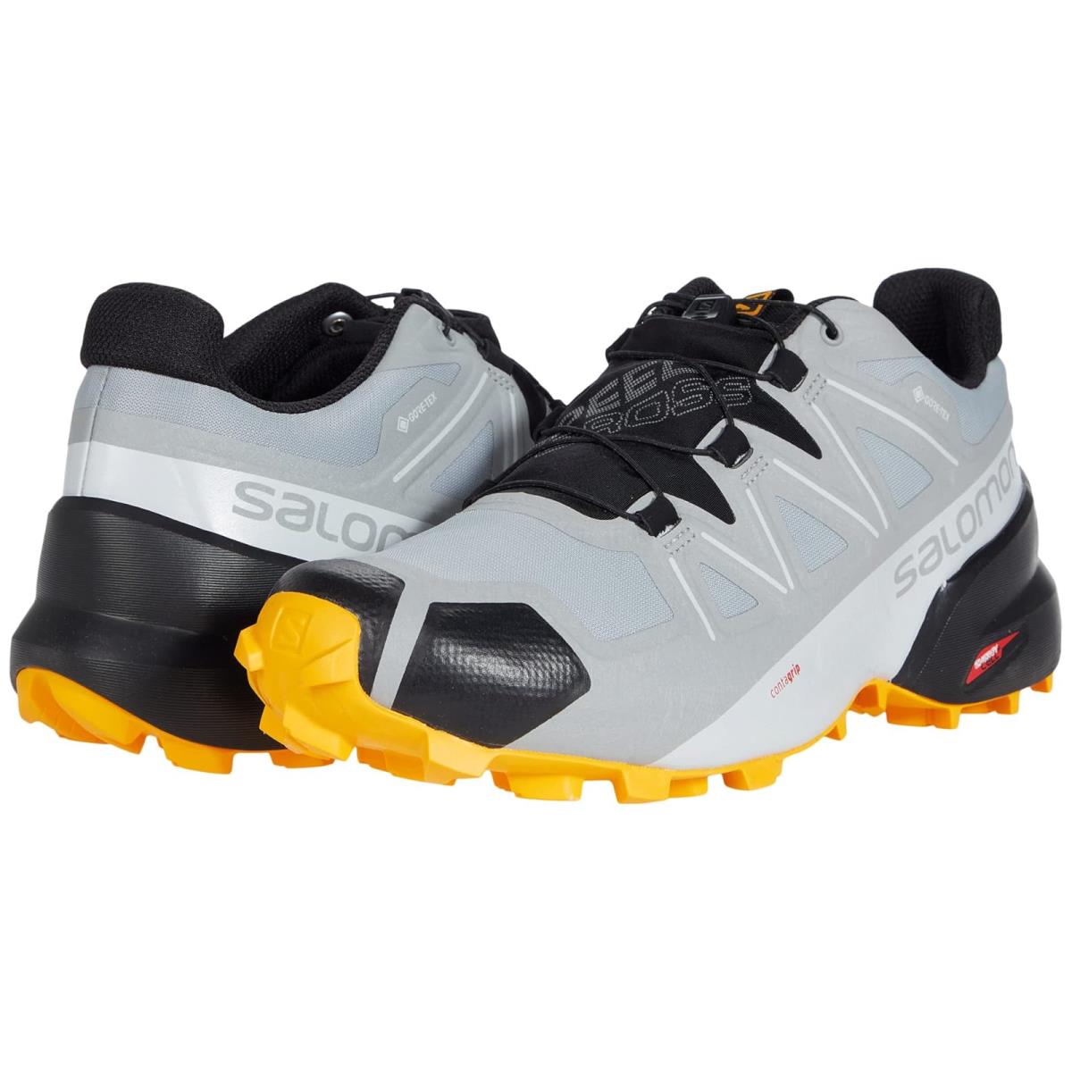 Man`s Sneakers Athletic Shoes Salomon Speedcross 5 Gtx - Monument/Black/Saffron