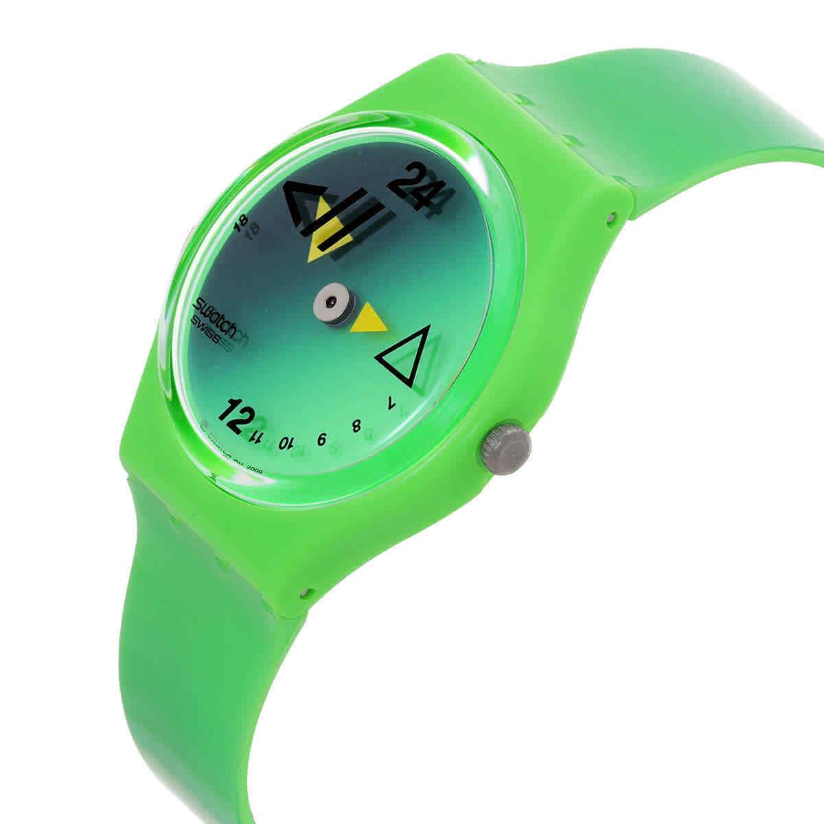 Swatch Fluo Quartz Green Dial Unisex Watch GZ216