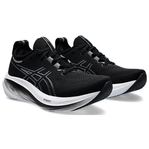 Mens Asics Gel-nimbus 26 Black Graphite Grey Mesh Running Shoes