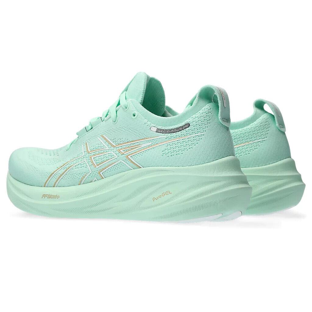 Womens Asics Gel-nimbus 26 Mint Tint Pale Mint Knit Running Shoes