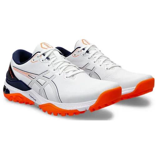 Mens Asics Gel-kayano Ace 2 White Shocking Orange Waterproof Golf Shoes - White