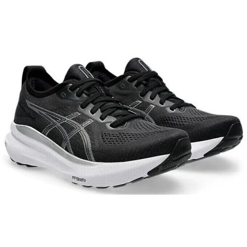 Womens Asics Gel-kayano 31 Black Pure Silver Mesh Running Shoes