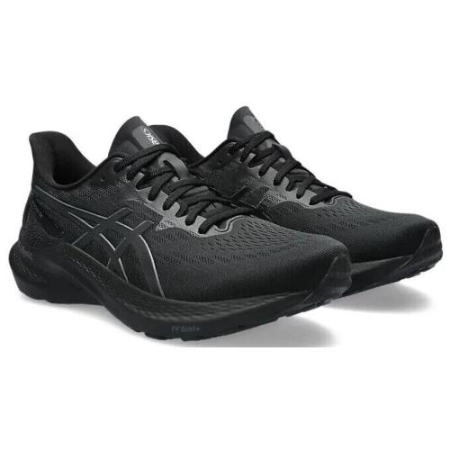 Mens Asics GT-2000 12 Black Black Mesh Running Shoes