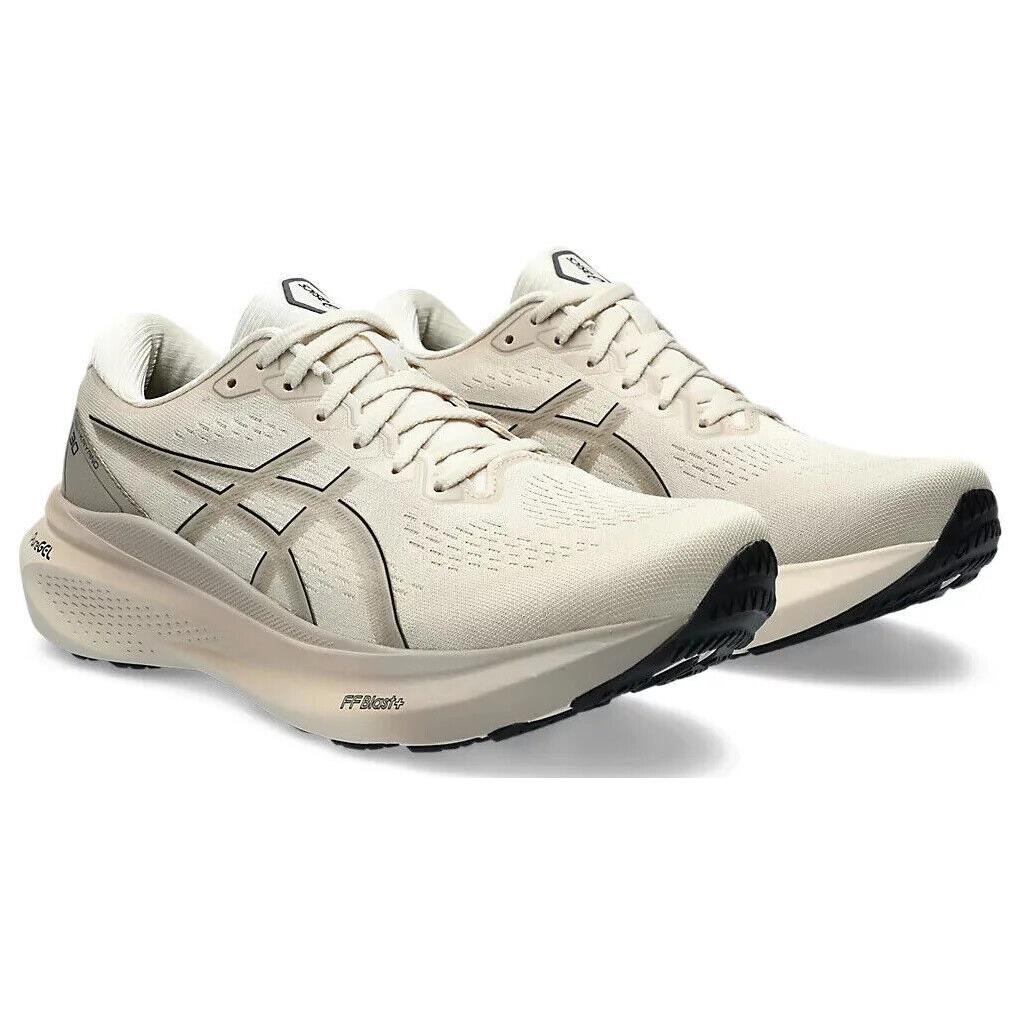 Mens Asics Gel-kayano 30 Oatmeal Black Mesh Running Shoes - Beige