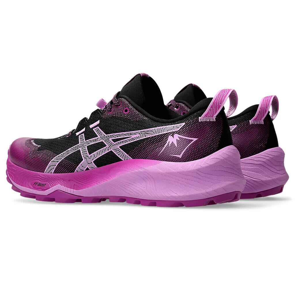 Womens Asics Gel-trabuco 12 Black Lavender Glow Mesh Running Shoes