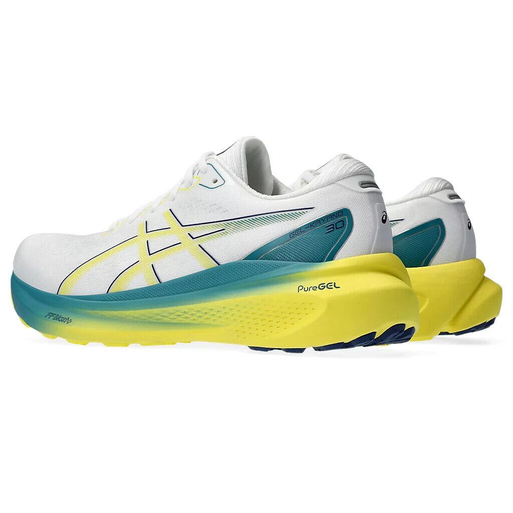 Mens Asics Gel-kayano 30 White Bright Yellow Mesh Running Shoes