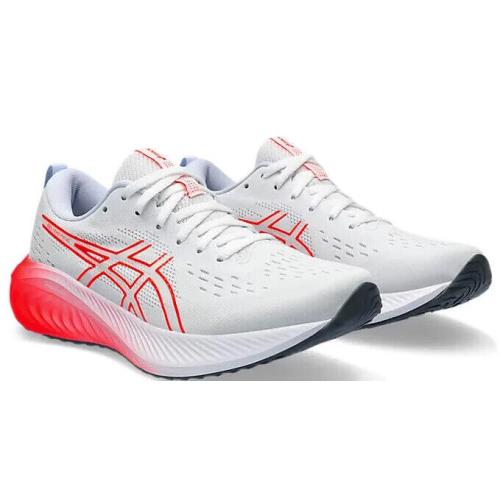 Womens Asics Gel-excite 10 White Sunrise Red Mesh Running Shoes