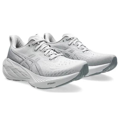 Womens Asics Novablast 4 Concrete Steel Grey Woven Running Shoes