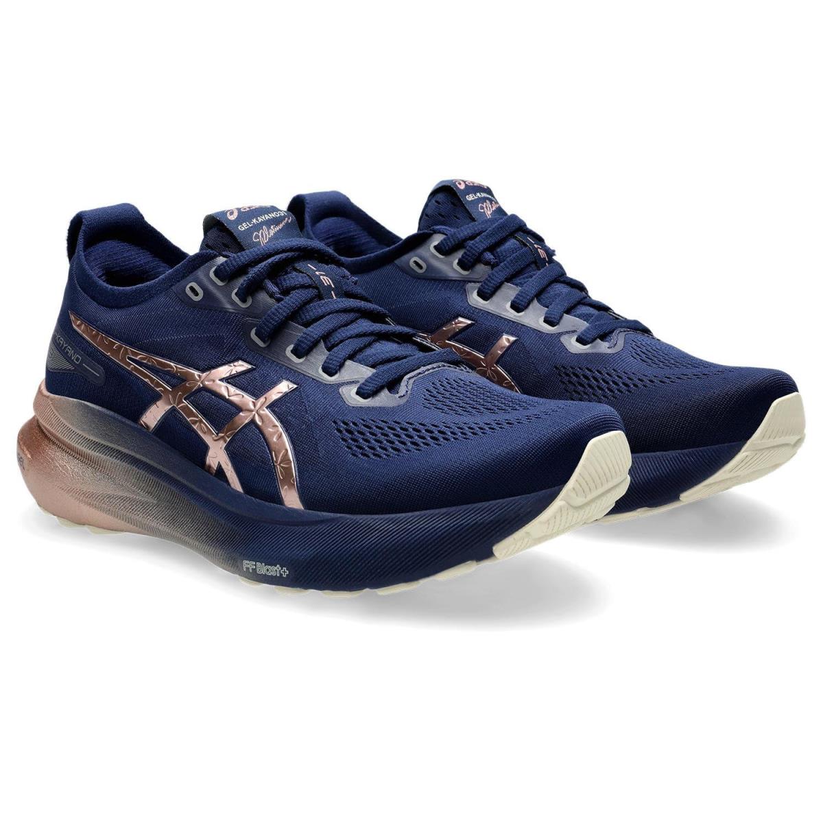 Woman`s Sneakers Athletic Shoes Asics Gel-kayano 31 Platinum - Blue Expanse/Rose Gold