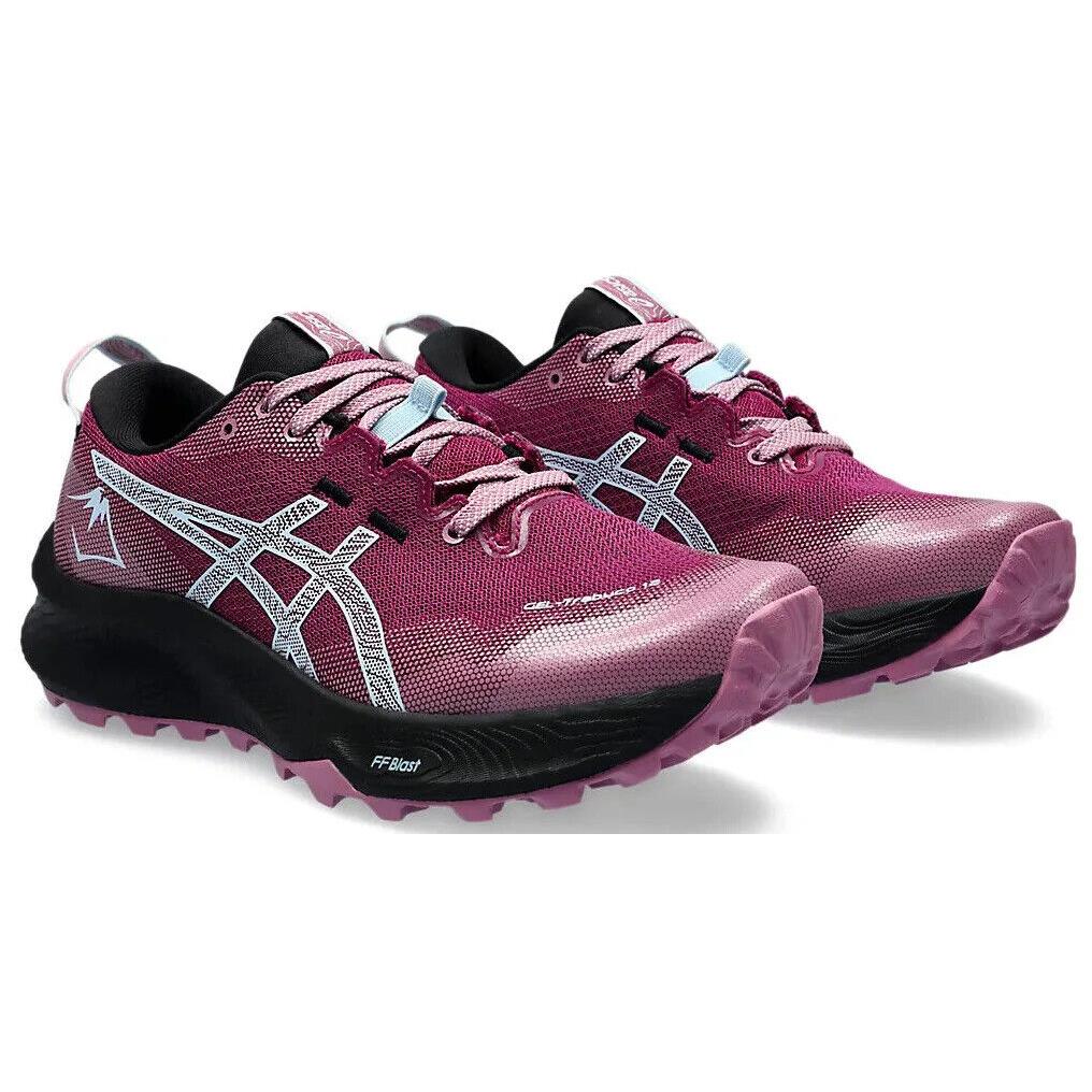 Womens Asics Gel-trabuco 12 Blackberry Light Blue Mesh Running Shoes