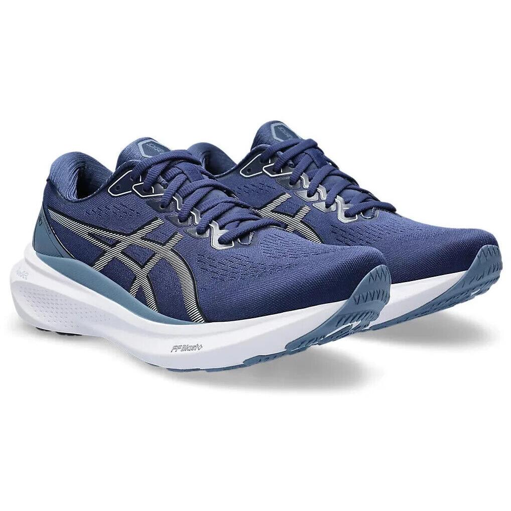 Mens Asics Gel-kayano 30 Deep Ocean White Mesh Running Shoes