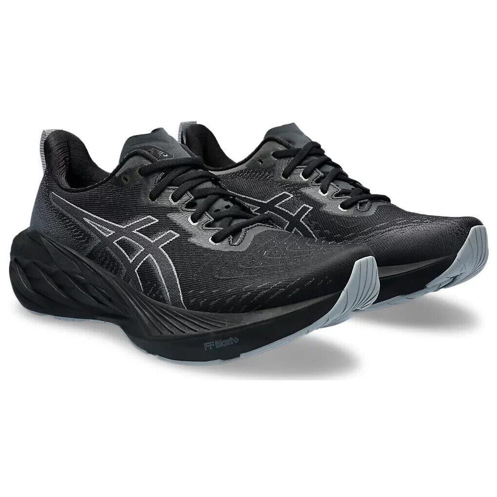 Mens Asics Novablast 4 Black Graphite Grey Mesh Running Shoes