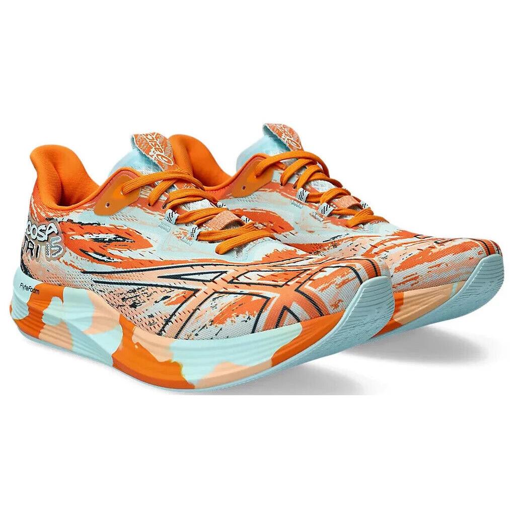 Mens Asics Noosa Tri 15 Bright Orange Apricot Crush Mesh Running Shoes - Orange