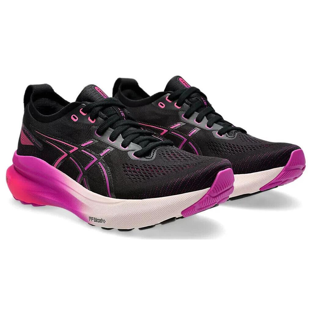 Womens Asics Gel-kayano 31 Black Bold Magenta Mesh Running Shoes - Black