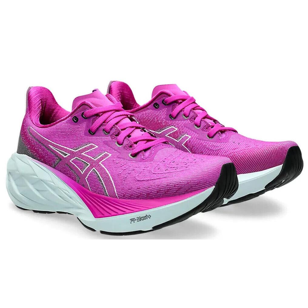 Womens Asics Novablast 4 Bold Magenta Black Woven Running Shoes