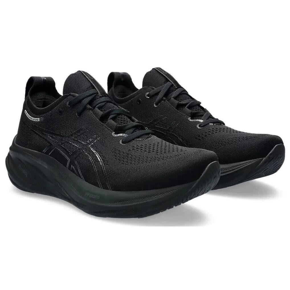 Mens Asics Gel-nimbus 26 Black Black Mesh Running Shoes