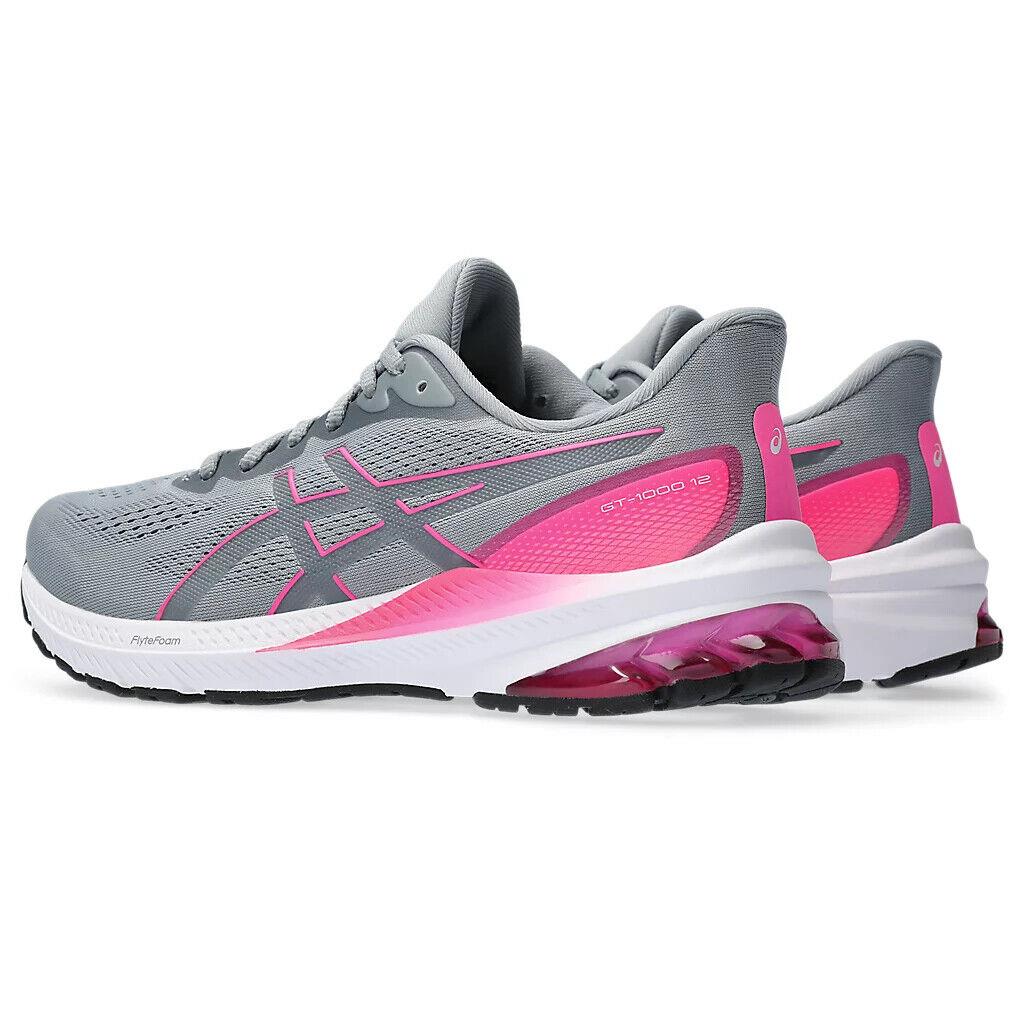Womens Asics GT-1000 12 Sheet Rock Hot Pink Mesh Running Shoes