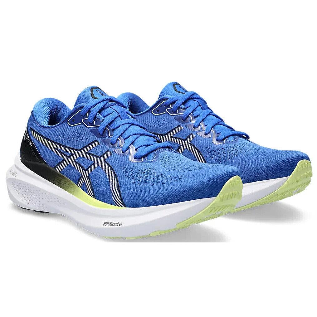 Mens Asics Gel-kayano 30 Illusion Blue Glow Yellow Mesh Running Shoes