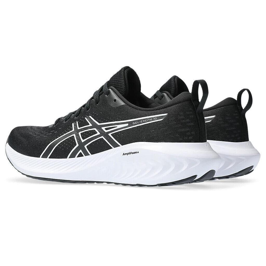 Womens Asics Gel-excite 10 Black White Mesh Running Shoes