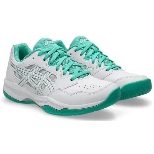 Womens Asics Gel-renma White Aurora Green Leather Pickleball Shoes Medium/Regular