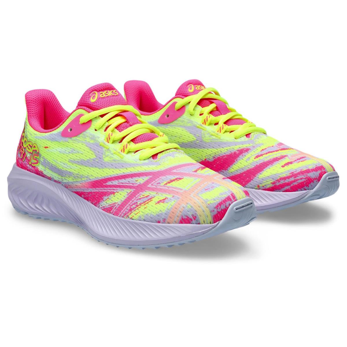 Girl`s Shoes Asics Kids Gel-noosa Tri 15 GS Little Kid/big Kid - Hot Pink/Blue Fade