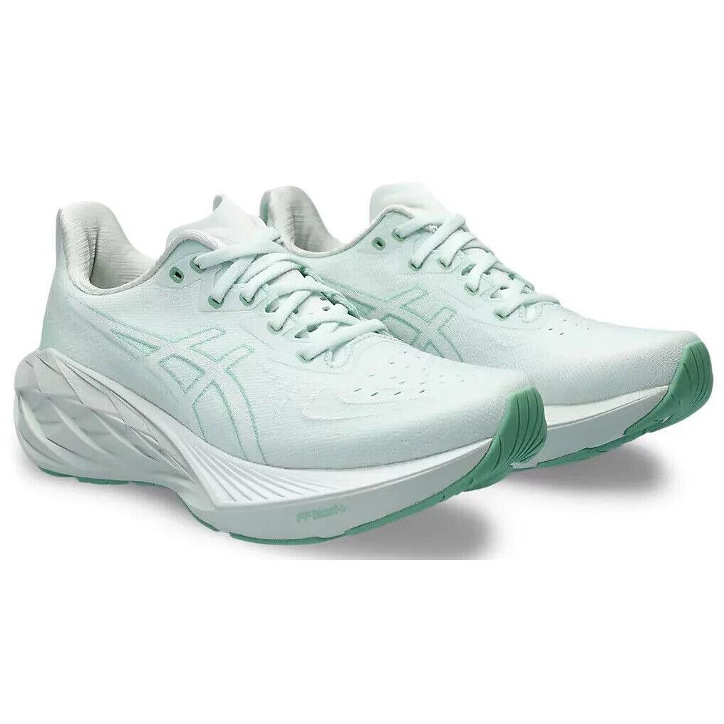 Womens Asics Novablast 4 Pale Mint White Woven Running Shoes Medium/Regular