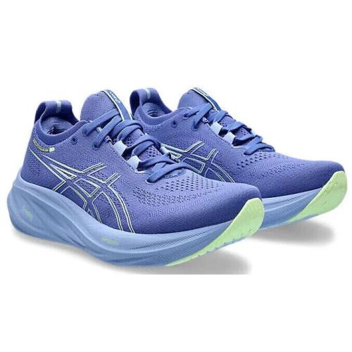 Womens Asics Gel-nimbus 26 Sapphire Light Blue Knit Running Shoes