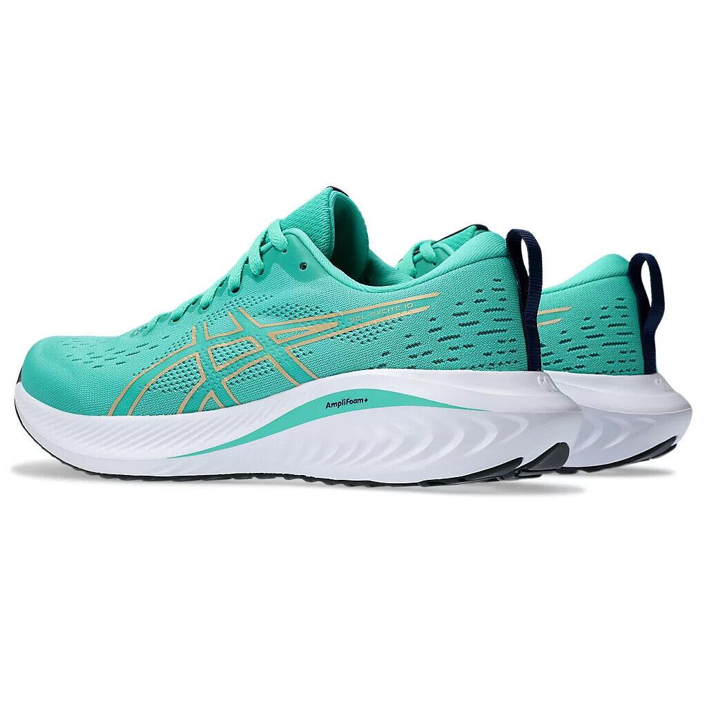 Womens Asics Gel-excite 10 Aurora Green Champagne Mesh Running Shoes