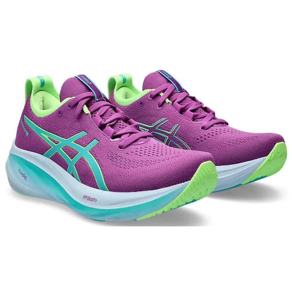 Womens Asics Gel-nimbus 26 Lite-show Lite Show Illuminate Knit Running Shoes