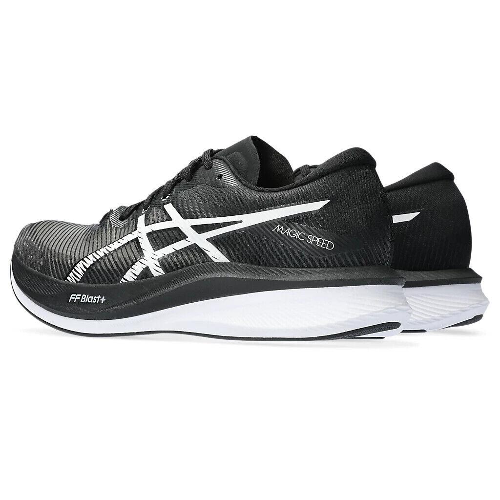 Mens Asics Magic Speed 3 Black White Mesh Running Shoes