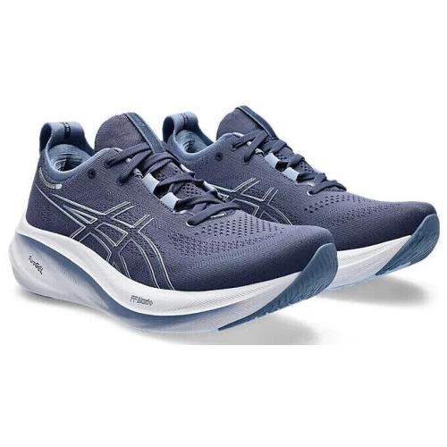 Mens Asics Gel-nimbus 26 Thunder Blue Denim Blue Mesh Running Shoes