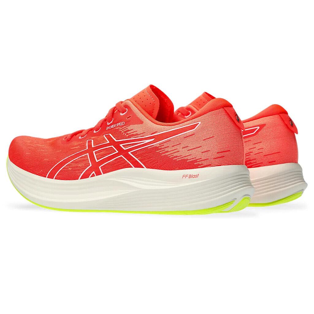 Womens Asics Evoride Speed 2 Sunrise Red White Woven Running Shoes - Red