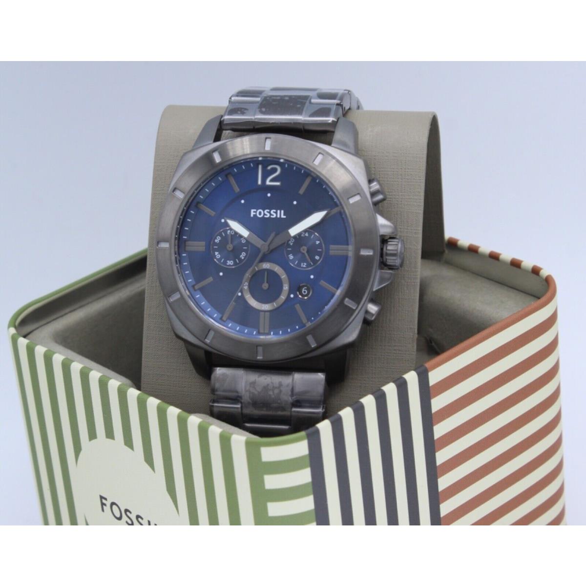 Fossil Privateer Sport Chronograph Grey Blue BQ2816 Mens Watch