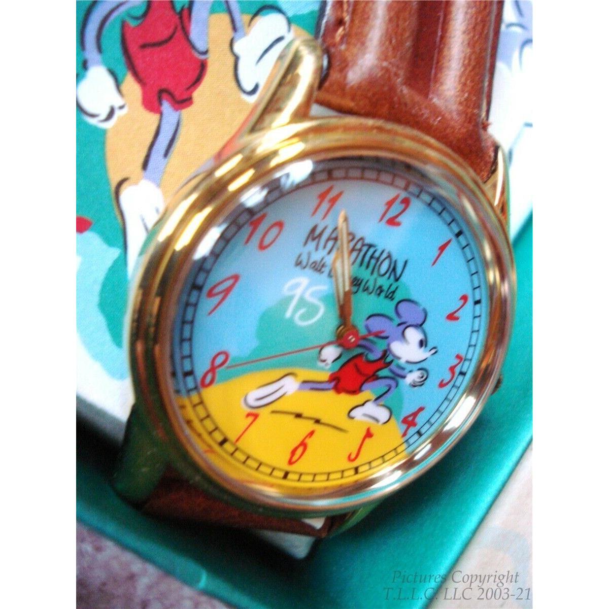 LE Fossil Disney Time Works Walt Disney World Marathon Mickey Mouse Watch