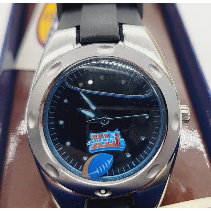 Super Bowl Xli Commemorative Fossil Men`s Wrist Watch Battery