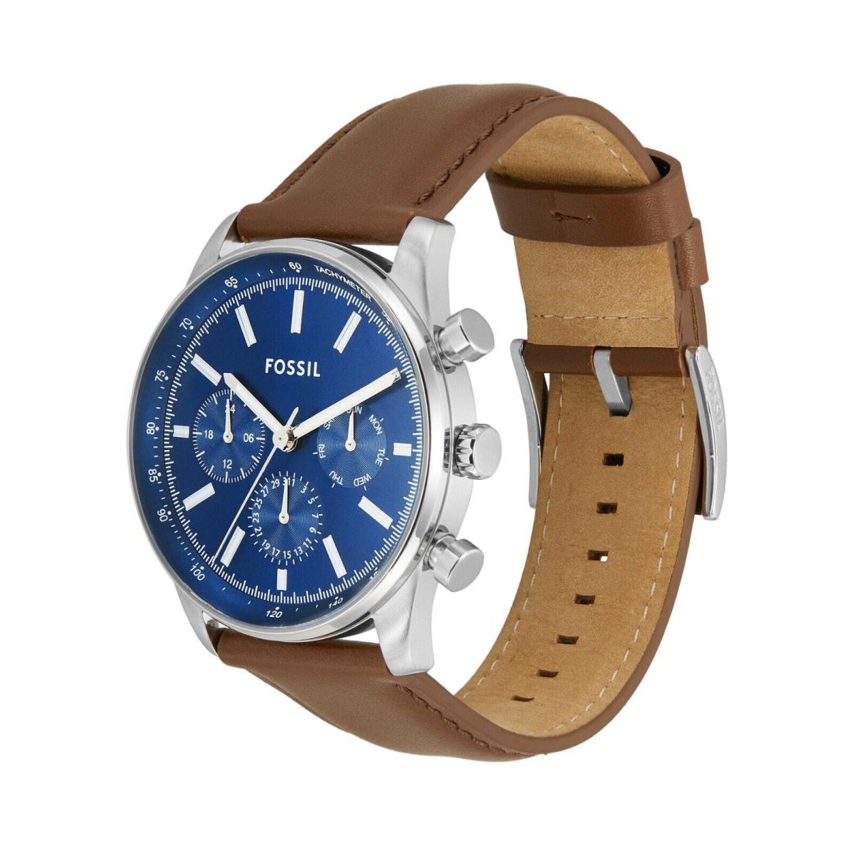 Fossil Sullivan Chronograph Navy Blue Brown BQ2857 Men`s Watch