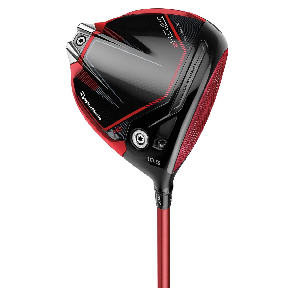 Taylormade Golf Club Stealth 2 HD 10.5 Driver Regular Graphite - Red, Lie Angle: Black