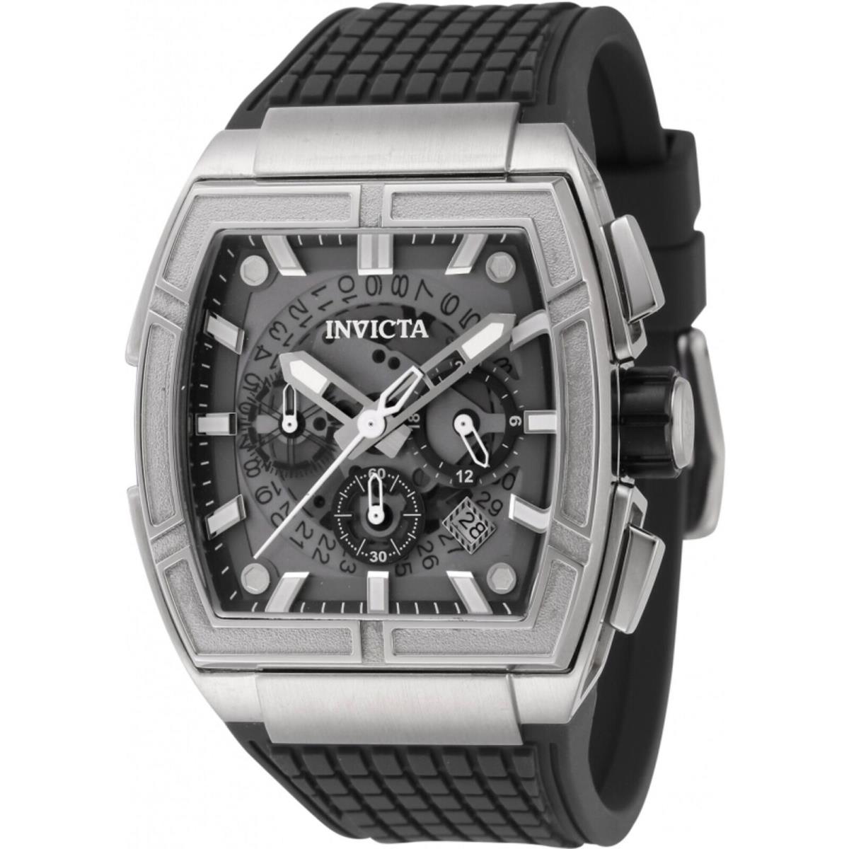 Invicta Men`s Watch S1 Rally Quartz Chronograph Black Dial Silicone Strap 44888