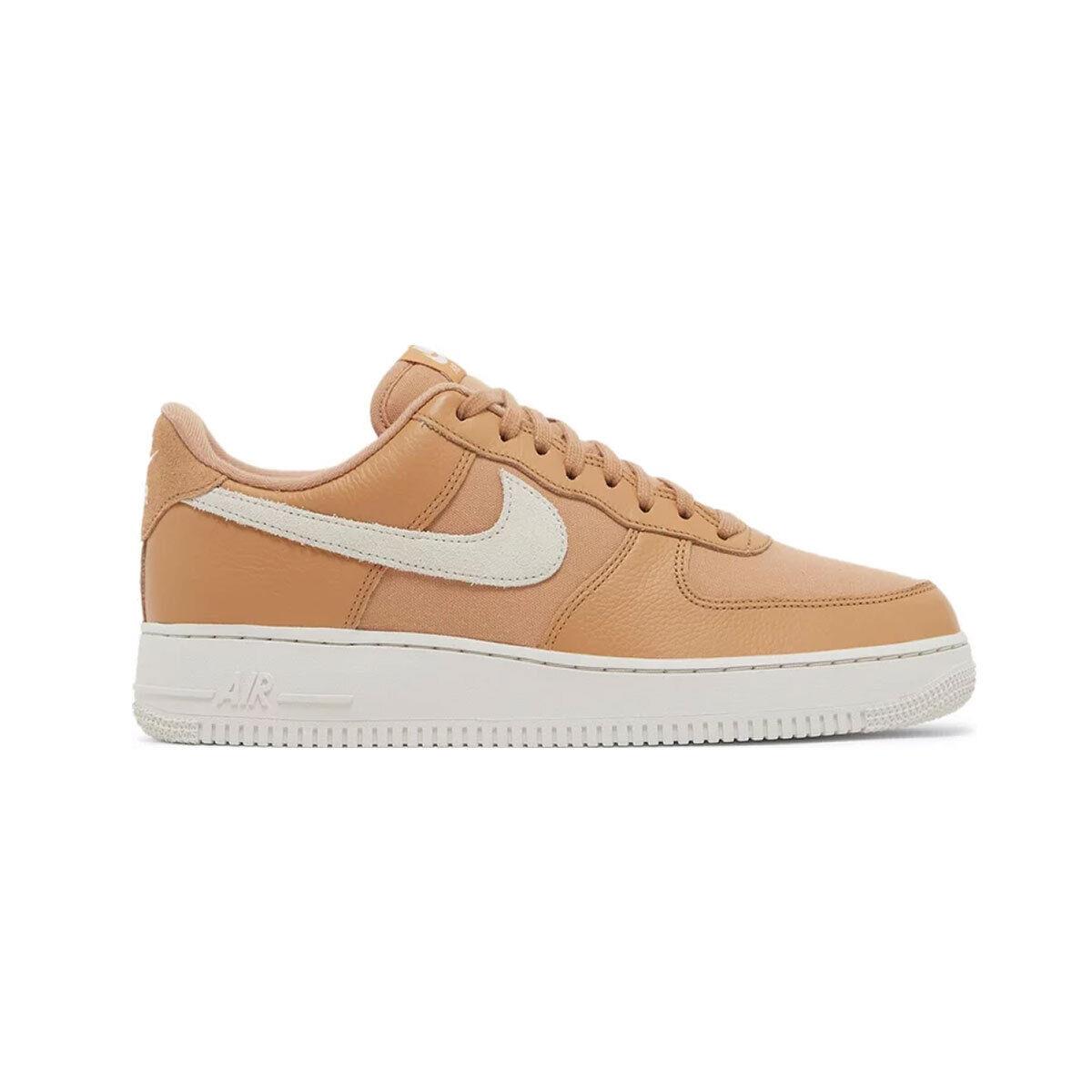 Nike Men`s Air Force 1 `07 `amber Brown` DV7186-200 Brown/white SZ 7-15 - Brown/White