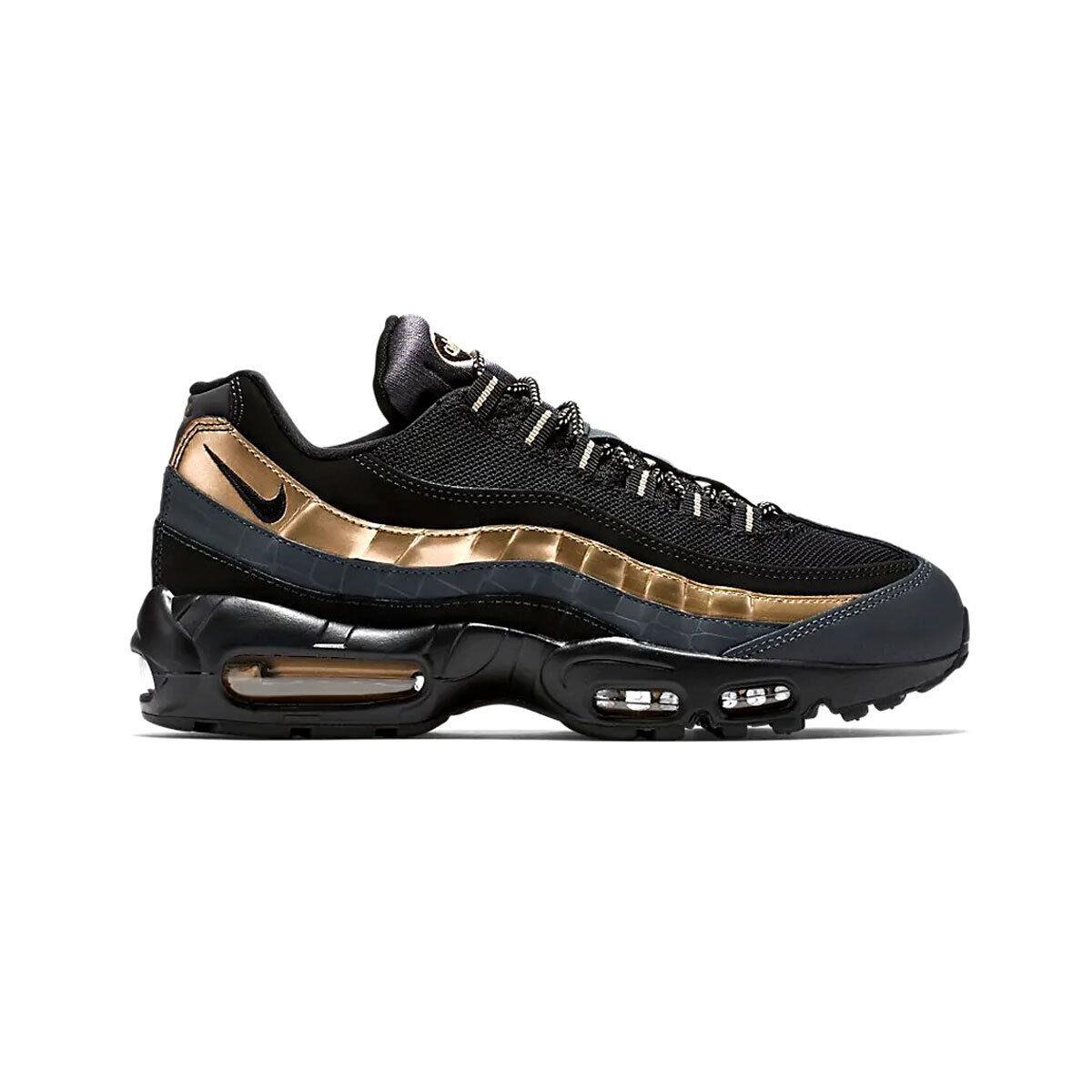 Nike Men`s Air Max 95 Prm 538416-007 Black/gold SZ 5-15