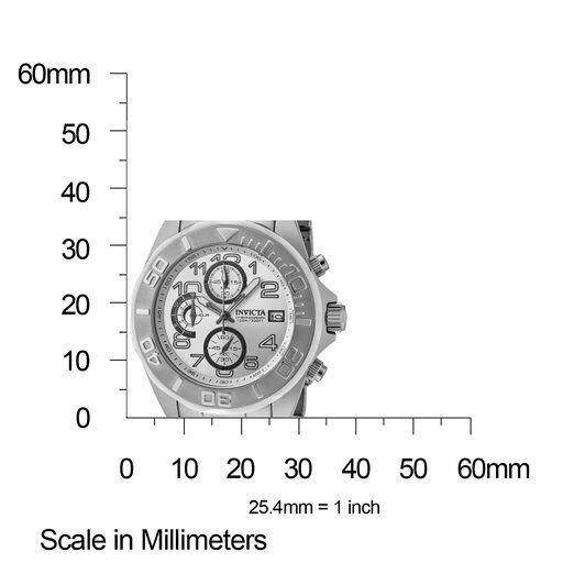 Invicta Pro Diver Chronograph Date Silver Dial St.steel Men`s Watch 1250