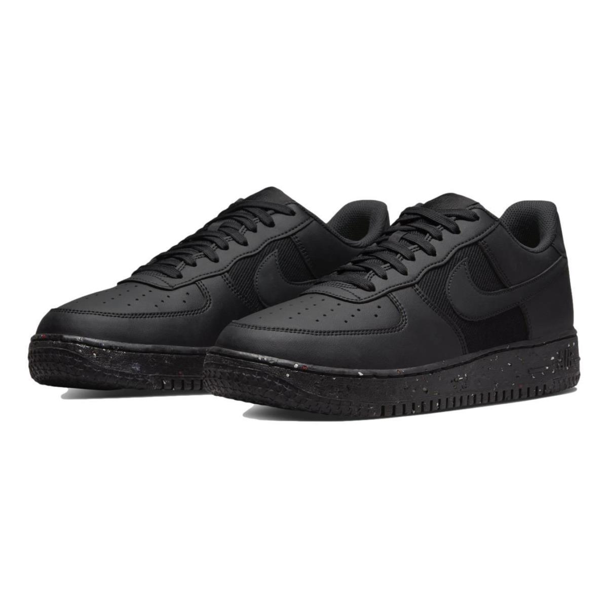 Nike Men`s Air Force 1 Crater NN `black Off Noir Speckled` Shoes DH8083-001 - Black/Off Noir-Volt