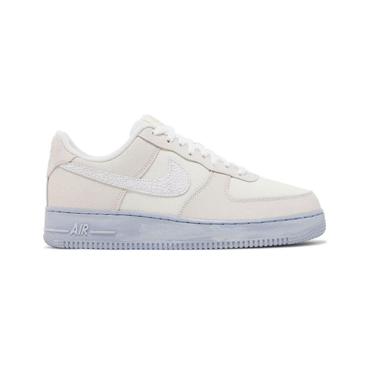 Nike Men`s Air Force 1 Low `07 LV8 Emb DV0787-100 White/blue Whisper SZ 7-15 - Summit White/Blue Whisper