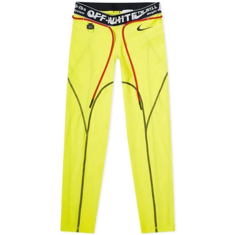 Women`s Nike Off-white Pro Tights Opti Yellow CN5574-731