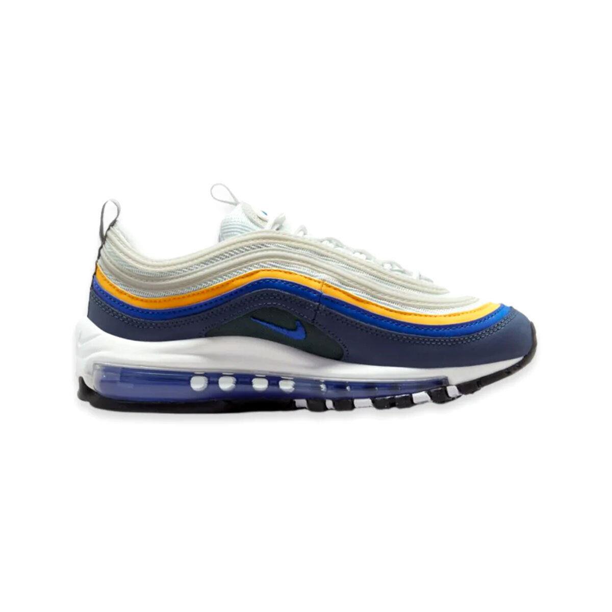 Nike Air Max 97 GS White Blue Laser Orange 921522-115 SZ 3Y-7Y - White Blue Laser Orange