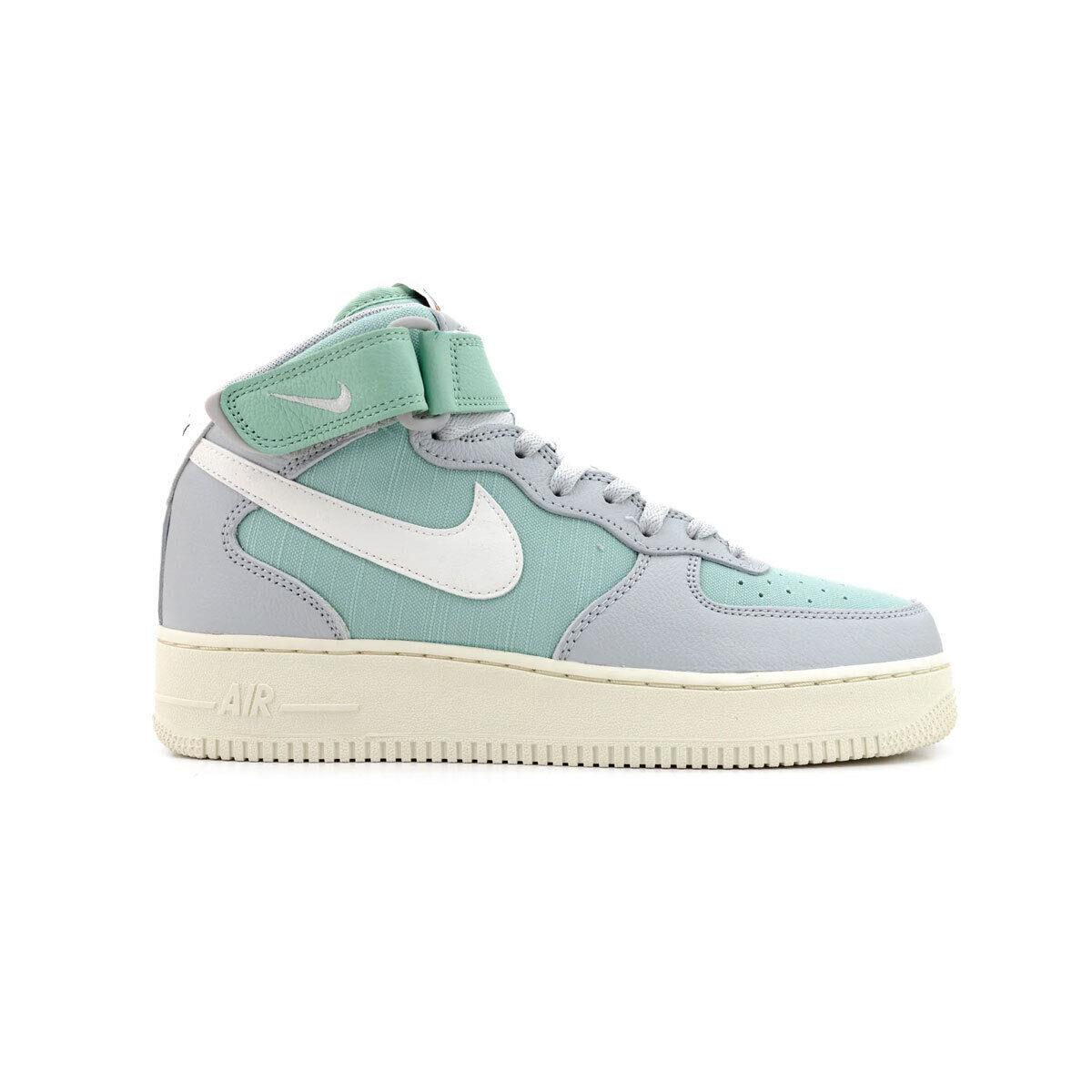 Nike Men`s Air Force 1 Mid 07` LX DQ8766-002 Grey/fog/enamel Green SZ 6-15 - Grey/Fog/Enamel Green